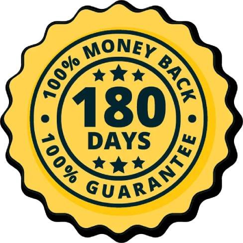 Risk-free 180-day money-back guarantee created to ensure confident and secure purchasing decisions