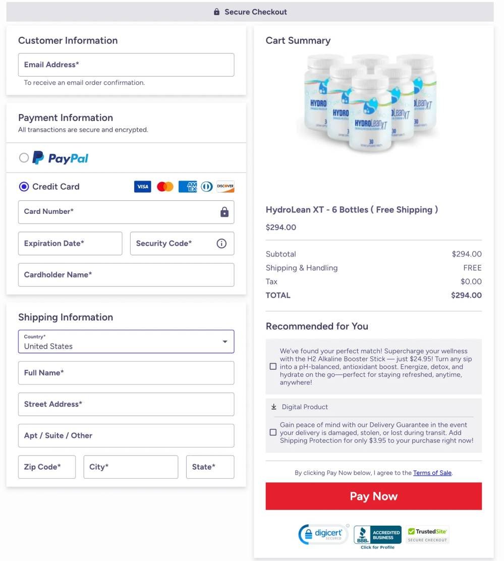 Secure encrypted checkout system designed to protect customer data and payment information